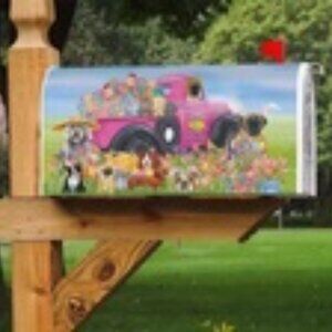 NWT Easter Mailbox Cover Truck full of Colored Decorated Easter Eggs Mail Box
